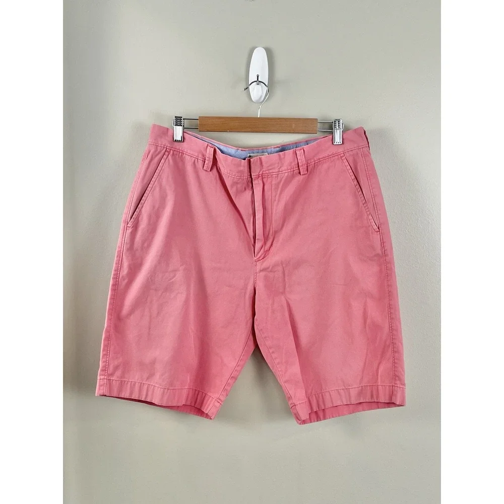 J. Crew Mens Shorts Sz 35‎ Cotton Pink #14054 Resort Wear